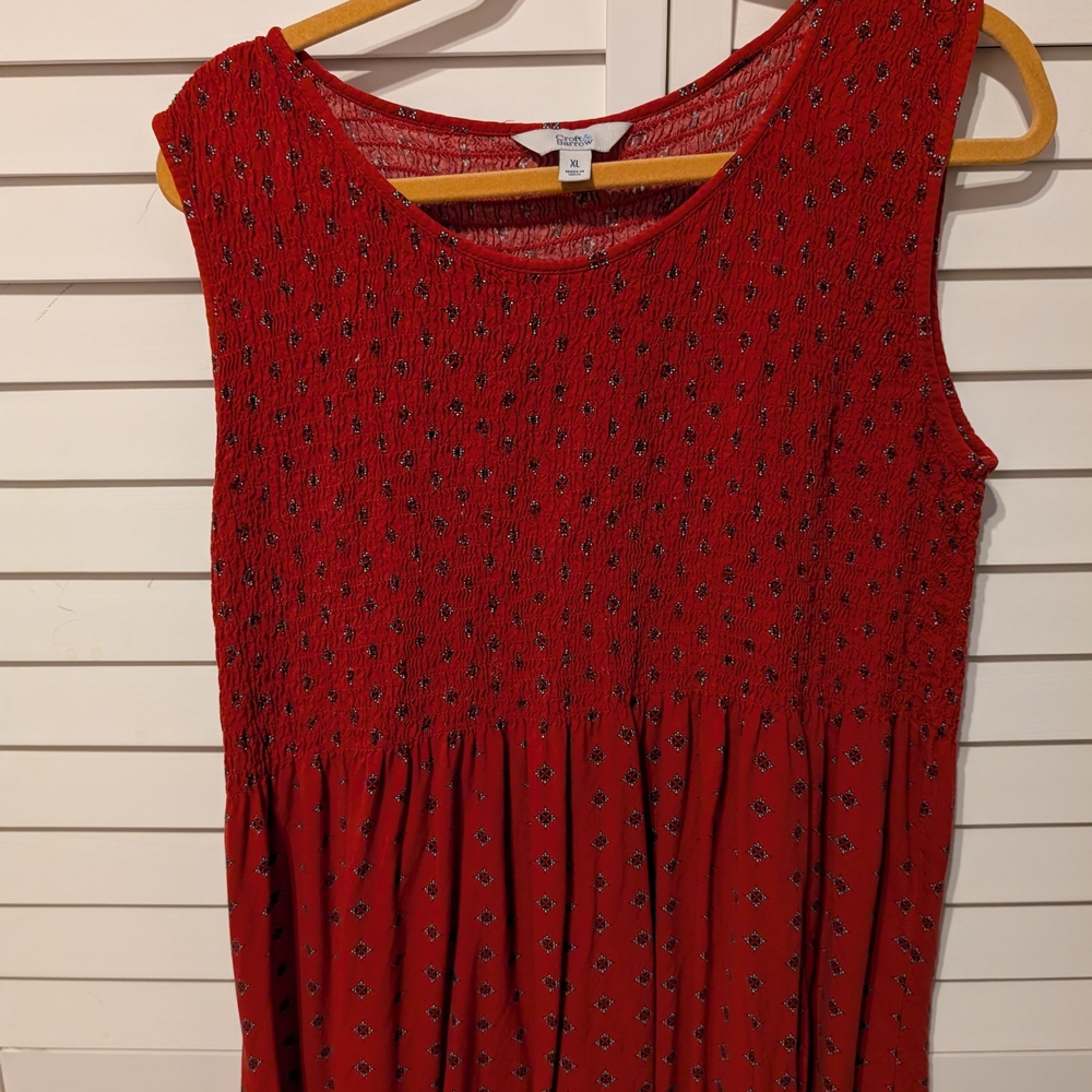Croft & Barrow Red Textured Top XL